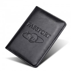 Cross-border Travel Anti-theft Brush Rfid Passport Bag Crazy Horse Leather Leisure Certificate Multi-function Boarding Passport Protective Cover