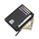 Cross-border Genuine Leather Ultra-thin Card Holder Amazon Rfid Mini Cowhide Card Holder Push Cross Pattern Zipper Small Coin Purse