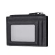 Cross-border Genuine Leather Ultra-thin Card Holder Amazon Rfid Mini Cowhide Card Holder Push Cross Pattern Zipper Small Coin Purse