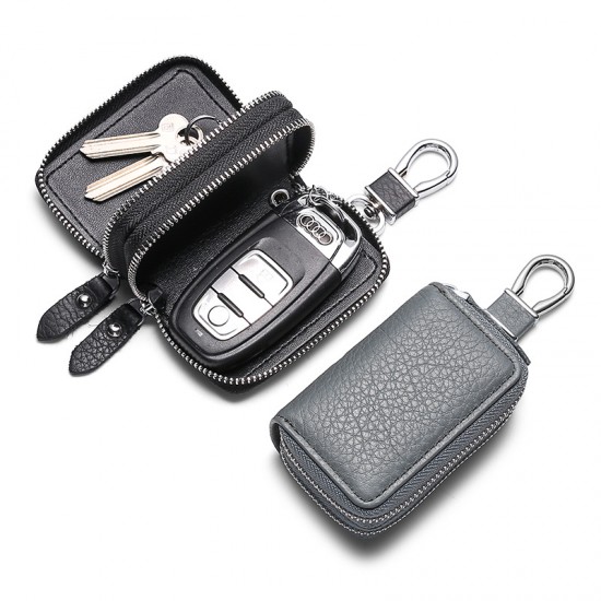 Natural Fall Leather Car Key Bag Foreign Trade Supply First Layer Leather Car Remote Control Protection Leather Case Key Bag