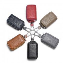 Natural Fall Leather Car Key Bag Foreign Trade Supply First Layer Leather Car Remote Control Protection Leather Case Key Bag
