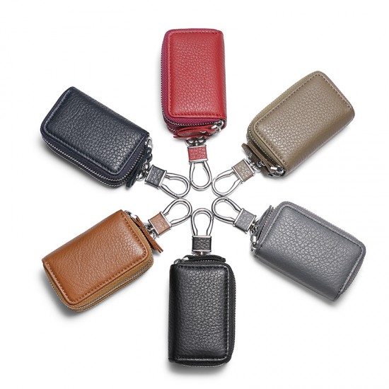 Natural Fall Leather Car Key Bag Foreign Trade Supply First Layer Leather Car Remote Control Protection Leather Case Key Bag