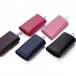 Upgraded Version Of The First Layer Of Leather Key Bag Multi-functional Wallet Couples Coin Purse Leather Home Key Bag Keychain