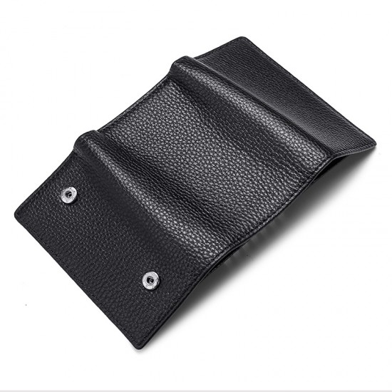 Factory Direct Leather Wallet Key Case Multi-function Lady Key Case Short Three-fold Card Coin Purse
