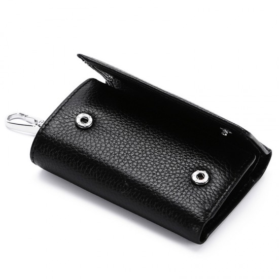 Upgraded Version Of The First Layer Of Leather Key Bag Multi-functional Wallet Couples Coin Purse Leather Home Key Bag Keychain