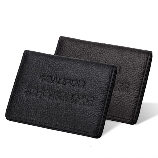 Explosive First-layer Cowhide Wallet Driver's License Holster Multi-card Id Clip Bank Card Clip Double Loose-leaf Driver's License Book