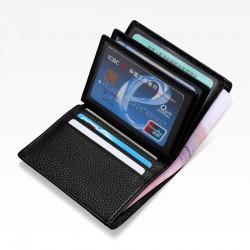 Explosive First-layer Cowhide Wallet Driver's License Holster Multi-card Id Clip Bank Card Clip Double Loose-leaf Driver's License Book