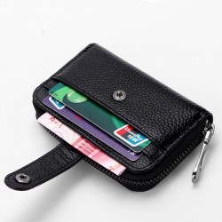 New Leather Card Case Rfid Fashion Organ Card Case Mini Short Cowhide Credit Card Case Certificate Holder Wholesale