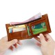 Cross-border Leather Wallet Retro Oil Wax Leather Men's Short Money Clip Coin Purse Rfid Anti-theft Card Position Coin Purse