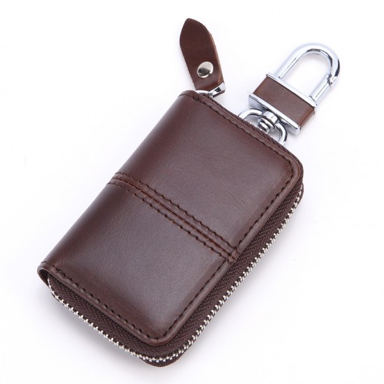 2020 New First Layer Leather Car Key Case Retro Oil Leather Men And Women General Leather Car Key Case