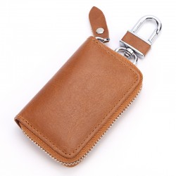 2020 New First Layer Leather Car Key Case Retro Oil Leather Men And Women General Leather Car Key Case