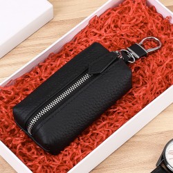 First Layer Leather Car Key Case Cross-border Hot Sale Cowhide Zipper Universal Men's And Women's Key Case Leather Case