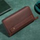 Imported Crazy Horse Leather Men's Clutch Bag Long Leather Wallet Retro Cowhide High-end Handbag Zipper Mobile Phone Bag