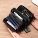 2021 Japanese And Korean New Leather Multi-function Organ Card Holder Fashion Double Zipper Short Key Case Zipper Card Holder