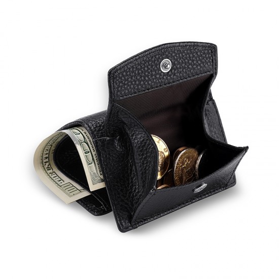 High-quality Genuine Leather Women's Wallet Japanese-style Rfid Anti-magnetic Multi-card Three-fold Mini Wallet Cowhide Small Coin Purse For Women