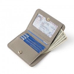 New Leather Ultra-thin Ladies Wallet 7 Word Zipper Cowhide Mini Coin Purse Rfid Anti-magnetic Small Wallet Manufacturers