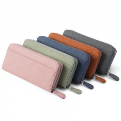 Japanese Genuine Leather Men's And Women's Wallet Rfid Anti-magnetic Anti-theft Card Swipe Wallet Long Clutch Leather Coin Purse