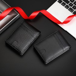 New European And American Men's Leather Airtag Wallet Leather Short Wallet Rfid With Locator Dollar Card Holder Factory