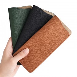High Sense Leather Glasses Box Ultra-thin Sunglasses Sunglasses Protective Cover Myopia Presbyopic Glasses Bag Glasses Bag Manufacturers