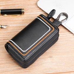 2021 Multi-functional Leather Zipper Car Key Case Men's And Women's Key Case Fashion Waist Hanging Car Key Case