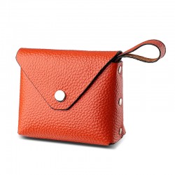 23 Mini Coin Purse Women's First Layer Cowhide Coin Bag Genuine Leather Multifunctional Wallet Bag Cover Snap Small Key Bag