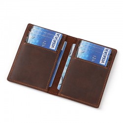 Retro Crazy Horse Leather Card Holder Card Holder Multi-function Driver's License Leather Case Head Layer Cowhide Ultra-thin Card Holder Leather Identification Holder