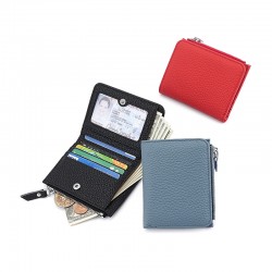 New First-layer Cowhide Ladies Wallet Multi-card Anti-rfid Electronic Scanning Coin Purse Short Leather Wallet