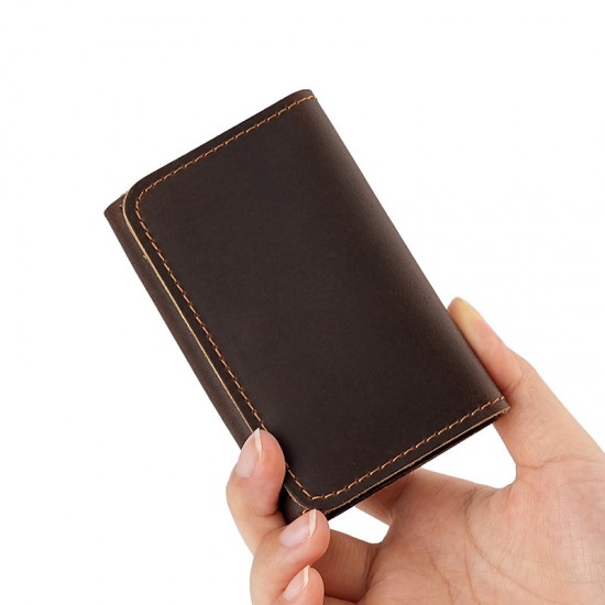 Crazy Horse Leather European And American Men's Card Bag Russian Genuine Leather Multifunctional Wallet Card Holder Aliexpress Cowhide Card Set