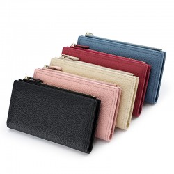 Foreign Trade Hot Fashion New Leather Ladies Wallet Rfid Anti-magnetic Anti-theft Brush Layer Cowhide Long Wallet