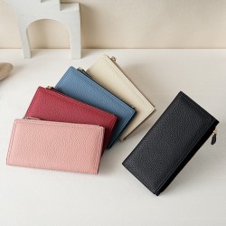 Foreign Trade Hot Fashion New Leather Ladies Wallet Rfid Anti-magnetic Anti-theft Brush Layer Cowhide Long Wallet