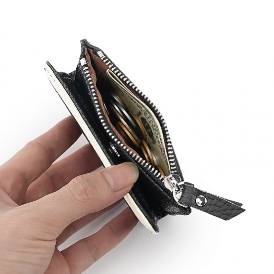 New Leather Women's Wallet Fashion Contrast Color First Layer Cowhide Zipper Coin Purse Rfid Anti-magnetic Anti-theft Brush Wallet New Leather Women's Wallet Fashion Contrast Color First Layer Cowhide Zipper Coin Purse Rfid Anti-magnetic Anti-theft Brush Wallet