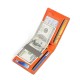 Amazon Hot Leather Wallet Retro Men's Metal Gold Clip Europe And The United States Rfid Multi-card Cowhide Wallet
