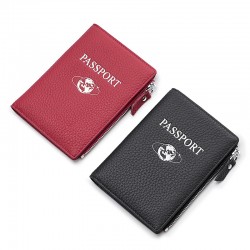Cross-border Explosions First Layer Cowhide Rfid Passbook Bag Leather Multi-card Id Bag Silk Screen Passport Passbook Holder