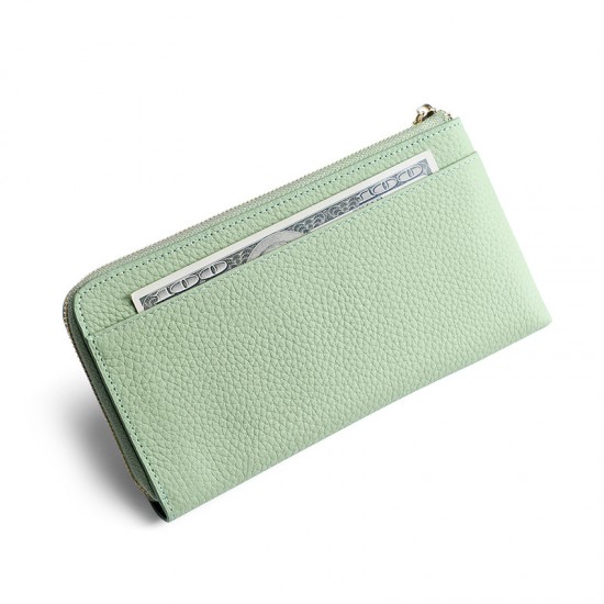 Amazon's New Leather Wallet Rfid Anti-theft Brush Multi-card Long Wallet Cowhide Japanese Women's Coin Purse