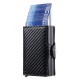 Amazon Source Explosions Pu Card Bag Double Aluminum Alloy Automatic Elastic Card Box Aliexpress Card Holder Rfid Card Holder