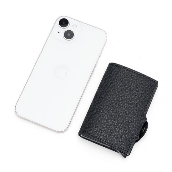2023 New Automatic Pop-up Card Case Pu Metal Aluminum Case Card Holder Rfid Card Holder Credit Card Case Wholesale