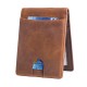 New Crazy Horse Leather Men's Wallet Retro Leather Rfid Blocking Wallet European And American Multi-functional Anti-theft Brush Wallet
