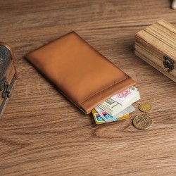 First Layer Cowhide Glasses Bag Automatic Closure Shrapnel Leather Sunglasses Sunglasses Reading Glasses Storage Bag Cowhide Case