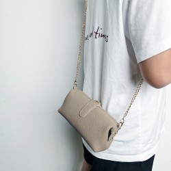 New Leather Women's Shoulder Crossbody Bag Multifunctional Wash Bag Leather Mouth Gold Women's Bag Convenient Outgoing Cosmetic Bag