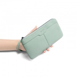 Chattering Selling Leather Men's And Women's Wallets Top Layer Leather Hand-held Mobile Phone Bag Multi-functional Integrated Card Coin Purse