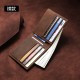 Readable Retro Crazy Horse Cowhide Men's Long  Medium And Short Wallet Oil-impregnated Leather Multi-card Leather Dollar Wallet