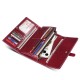Oil And Wax Leather Wallet Women's High-end Wallet Leather Long Clutch Three-fold Rfid Anti-magnetic Anti-theft Brush Wallet