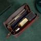 Imported Crazy Horse Leather Men's Clutch Bag Long Leather Wallet Retro Cowhide High-end Handbag Zipper Mobile Phone Bag