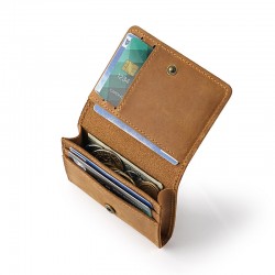 Ancient Style Crazy Horse Leather Card Bag Head Layer Cowhide Card Case European And American Cross-border Supply Genuine Leather Card Holder Certificate Card Bag