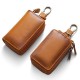 Retro Oil Wax Leather Color Car Key Bag Cowhide Car Key Protective Cover Transparent Car Key Cover Wholesale