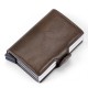 Amazon Source Explosions Pu Card Bag Double Aluminum Alloy Automatic Elastic Card Box Aliexpress Card Holder Rfid Card Holder
