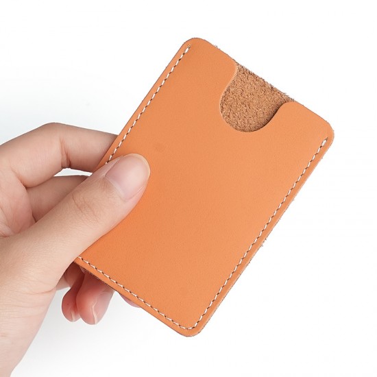The First Layer Of Leather Ultra-thin Card Holder Leather Bus Card Access Card Subway Card Card Holder Palm Print Identification Card Holder Card Bag