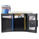 Cross-border Retro Crazy Horse Leather Automatic Card Holder Men's Carbon Fiber Pattern Leather Pop-up Card Holder Airtag Snap Wallet