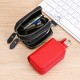 High-quality Cow Neck Print Leather Car Keychain Bag Cowhide Zipper Key Bag Multi-functional Change Car Key Case
