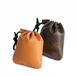 Drawstring Top Layer Cowhide Drawstring Pocket Multifunctional Jewelry Jewelry Cosmetics Storage Bag Cowhide Closing Lucky Bag Money Bag
